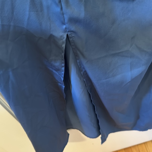 solid cowl neck slit midi dress - Picture 4 of 5